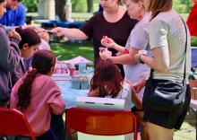 Youth enjoyed the cool breeze, sunshine and wide selection of paint supplies at this event activity during Arts in the Park on Saturday, hosted by the Lampasas Association for the Arts. joycesarah mccabe | dispatch record